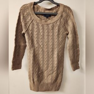 American Eagle Outfitters XXS Tan Cable Knit Sweater